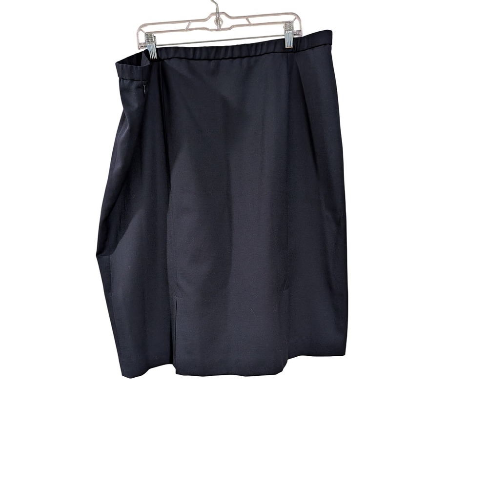 Pendleton Skirt Womens 22W Navy Blue 100% Virgin Wool Pencil Lined Made in USA